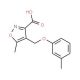 5-Methyl-4-[(3-methylphenoxy)methyl]isoxazole-3-carboxylic acid - chemical structure image