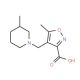 5-Methyl-4-[(3-methylpiperidin-1-yl)methyl]-isoxazole-3-carboxylic acid - chemical structure image
