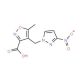 5-Methyl-4-[(3-nitro-1H-pyrazol-1-yl)methyl]-isoxazole-3-carboxylic acid - chemical structure image
