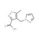 5-Methyl-4-(1H-pyrazol-1-ylmethyl)isoxazole-3-carboxylic acid - chemical structure image