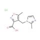 5-Methyl-4-(2-methyl-imidazol-1-ylmethyl)-isoxazole-3-carboxylic acid hydrochloride - chemical structure image