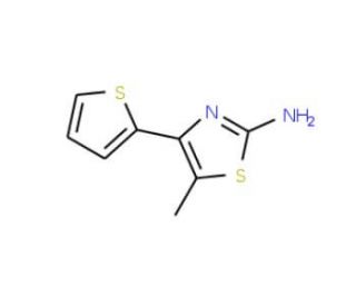 5-Methyl-4-(2-thienyl)-1,3-thiazol-2-amine (CAS 206555-52-4) - chemical structure image