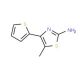 5-Methyl-4-(2-thienyl)-1,3-thiazol-2-amine (CAS 206555-52-4) - chemical structure image