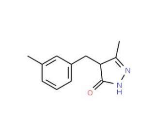 5-Methyl-4-(3-methylbenzyl)-2,4-dihydro-3H-pyrazol-3-one - chemical structure image