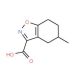 5-Methyl-4,5,6,7-tetrahydro-benzo[d]isoxazole-3-carboxylic acid - chemical structure image