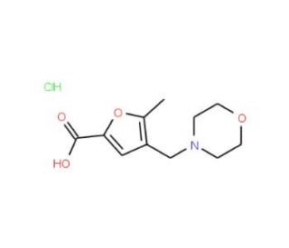 5-Methyl-4-morpholin-4-ylmethyl-furan-2-carboxylicacid hydrochloride - chemical structure image