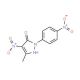 5-Methyl-4-nitro-2-(4-nitro-phenyl)-2H-pyrazol-3-ol (CAS 132-42-3) - chemical structure image