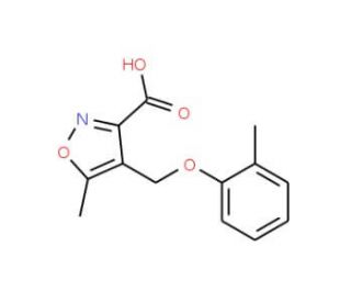 5-Methyl-4-o-tolyloxymethyl-isoxazole-3-carboxylic acid - chemical structure image