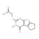 (5-Methyl-4-oxo-2,3,4,5-tetrahydro-1H-8-thia-5,7-diaza-cyclopenta[a]inden-6-ylsulfanyl)-acetic acid - chemical structure imag