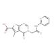 5-methyl-4-oxo-3-[2-oxo-2-(pyridin-2-ylamino)ethyl]-3,4-dihydrothieno[2,3-d]pyrimidine-6-carboxylic acid - chemical structure