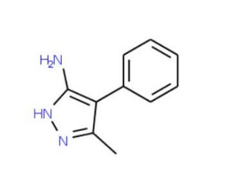 5-Methyl-4-phenyl-2H-pyrazol-3-ylamine (CAS 60419-81-0) - chemical structure image