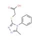 (5-Methyl-4-phenyl-4H-[1,2,4]triazol-3-ylsulfanyl)-acetic acid (CAS 200815-83-4) - chemical structure image