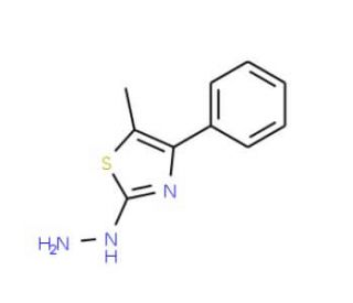 (5-Methyl-4-phenyl-thiazol-2-yl)-hydrazine - chemical structure image
