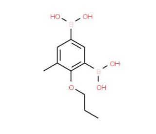 5-Methyl-4-propoxy-1,3-phenylenediboronic acid (CAS 850568-70-6) - chemical structure image