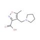 5-Methyl-4-(pyrrolidin-1-ylmethyl)isoxazole-3-carboxylic acid - chemical structure image