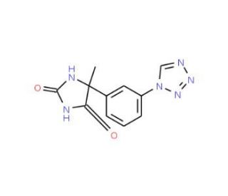 5-methyl-5-[3-(1H-tetrazol-1-yl)phenyl]imidazolidine-2,4-dione - chemical structure image