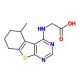 (5-Methyl-5,6,7,8-tetrahydro-benzo[4,5]thieno[2,3-d]pyrimidin-4-ylamino)-acetic acid - chemical structure image