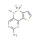 5-Methyl-5H-pyrimido[5,4-c]thieno[2,3-e][1,2]-thiazin-2-amine 6,6-dioxide - chemical structure image