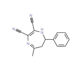 5-Methyl-7-phenyl-6,7-dihydro-1H-1,4-diazepine-2,3-dicarbonitrile (CAS 51802-61-0) - chemical structure image