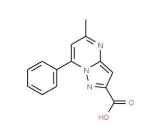 5-Methyl-7-phenyl-pyrazolo[1,5-a]pyrimidine-2-carboxylic acid - chemical structure image