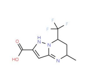 5-Methyl-7-trifluoromethyl-4,5,6,7-tetrahydro-pyrazolo[1,5-a]pyrimidine-2-carboxylic acid - chemical structure image