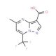 5-Methyl-7-(trifluoromethyl)pyrazolo-[1,5-a]pyrimidine-3-carboxylic acid (CAS 695191-64-1) - chemical structure image