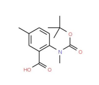 5-methyl-N-Boc-N-methylanthranilic acid (CAS 886362-46-5) - chemical structure image