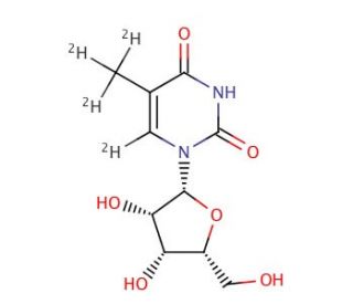 5-Methyl Uridine-d4 (CAS 82845-85-0) - chemical structure image