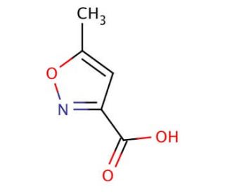 5-Methylisoxazole-3-carboxylic acid (CAS 3405-77-4) - chemical structure image