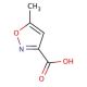 5-Methylisoxazole-3-carboxylic acid (CAS 3405-77-4) - chemical structure image