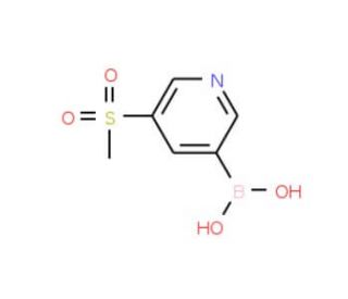 5-(Methylsulphonyl)pyridine-3-boronic acid (CAS 913836-01-8) - chemical structure image