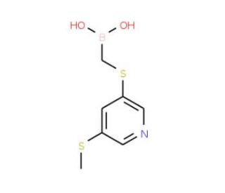5-(Methylthio)pyridin-3-ylthiomethylboronic acid (CAS 913835-66-2) - chemical structure image