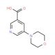 5-Morpholin-4-yl-nicotinic acid (CAS 263270-06-0) - chemical structure image