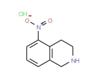 5-Nitro-1,2,3,4-tetrahydroisoquinoline hydrochloride (CAS 41959-45-9 (non-salt)) - chemical structure image