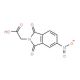 (5-nitro-1,3-dioxo-1,3-dihydro-2H-isoindol-2-yl)acetic acid (CAS 10133-88-7) - chemical structure image