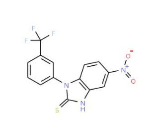 5-nitro-1-[3-(trifluoromethyl)phenyl]-1H-benzimidazole-2-thiol - chemical structure image