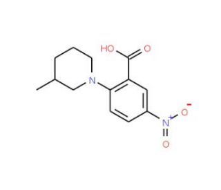5-Nitro-2-(3-methylpiperidin-1-yl)benzoic acid (CAS 937601-72-4) - chemical structure image