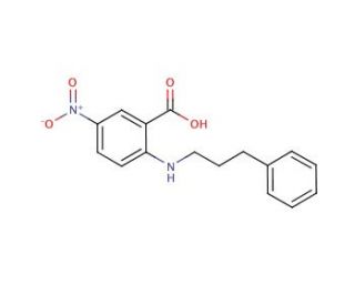 5-Nitro-2-(3-phenylpropylamino)benzoic Acid (NPPB) (CAS 107254-86-4) - chemical structure image