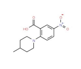 5-Nitro-2-(4-methylpiperidin-1-yl)benzoic acid (CAS 78243-27-3) - chemical structure image