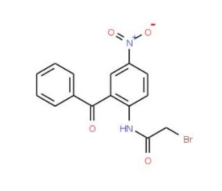 5-Nitro-2-(bromoacetamido)benzophenone (CAS 2011-70-3) - chemical structure image