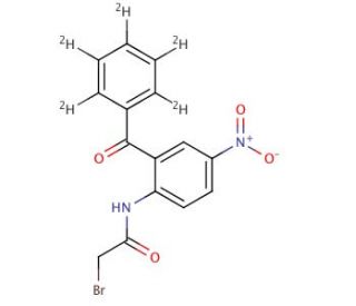 5-Nitro-2-(bromoacetamido)benzophenone-d5 - chemical structure image