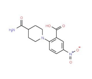 5-Nitro-2-(piperidin-4-carboxamide-1-yl)-benzoic acid - chemical structure image