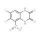 5-Nitro-6,7-dichloro-1,4-dihydro-2,3-quinoxalinedione (CAS 153504-81-5) - chemical structure image