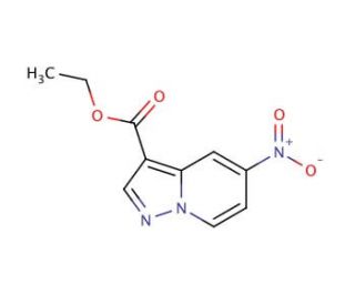 5-Nitro-pyrazolo[1,5-a]pyridine-3-carboxylic acid ethyl ester (CAS 885271-11-4) - chemical structure image