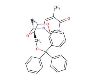 5-O-Trityl-2,3&prime;-anhydrothymidine (CAS 25442-42-6&#0;) - chemical structure image
