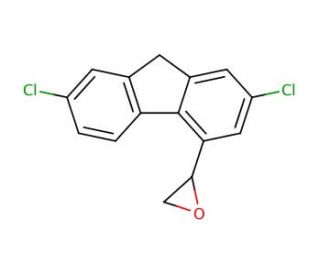 5-Oxiranyl-2,7-dichlorofluorene (CAS 53221-14-0) - chemical structure image