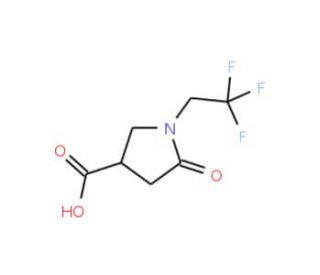 5-oxo-1-(2,2,2-trifluoroethyl)pyrrolidine-3-carboxylic acid - chemical structure image