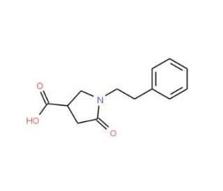 5-Oxo-1-(2-phenylethyl)pyrrolidine-3-carboxylic acid (CAS 30380-70-2) - chemical structure image