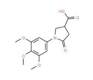 5-Oxo-1-(3,4,5-trimethoxyphenyl)pyrrolidine-3-carboxylic acid - chemical structure image