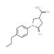 5-oxo-1-(4-propylphenyl)pyrrolidine-3-carboxylic acid - chemical structure image
